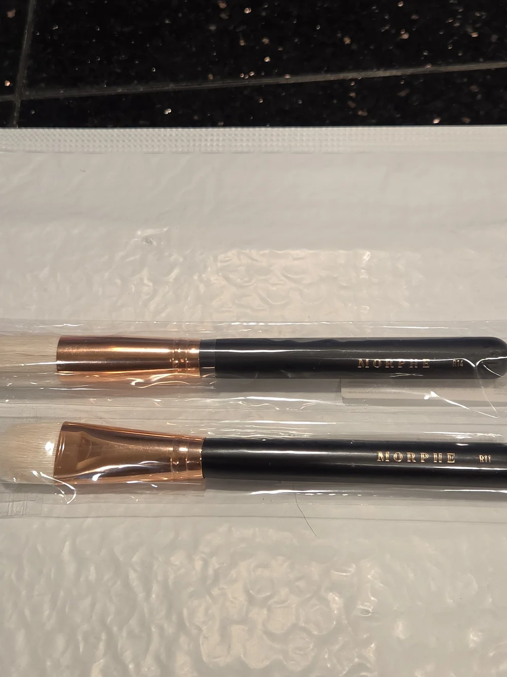 Morphe Black & Rose Gold Face Brush Set R14 And R11
